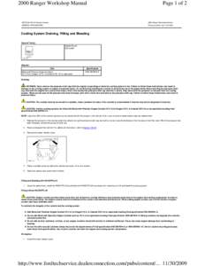 2000 Ranger Workshop Manual  SECTION[removed]: Engine Cooling GENERAL PROCEDURES  Page 1 of 2