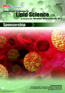 LipidsInternational Conference on Lipid Science San Francisco, USA