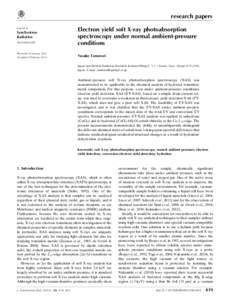 Electron yield soft X-ray photoabsorption spectroscopy under normal ambient-pressure conditions