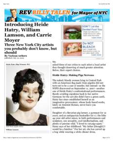 New York[removed]:54 PM Introducing Heide Hatry, William