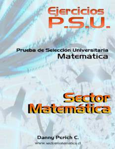 Ejercicios P.S.U. – Sector Matemática  2 www.sectormatematica.cl