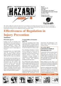 Hazard (Edition No. 47) June 2001 Victorian Injury Surveillance & Applied Research System (VISAR) (Formerly VISS)