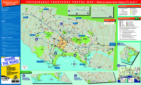 WARRNAMBOOL CITY COUNCIL  S U S T A I N A B L E T R A N S P O R T T R A V E L M A P • Want to know how long to Allansford Dennington Rec Reserve