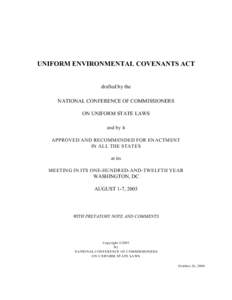 Uniform Environmental Covenants Act