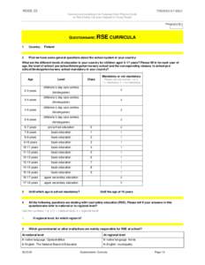 ROSE 25  TREN/E3[removed]Inventory and compiling of an European Good Practice Guide on Road Safety Education targeted at Young People Please don’t fill in