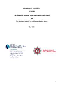MANAGEMENT STATEMENT BETWEEN The Department of Health, Social Services and Public Safety And The Northern Ireland Fire and Rescue Service Board