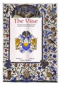 The Vine Newsletter for the Barony of Aneala Society for Creative Anachronism Volume 24 Issue 04