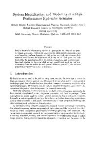 System identification and modelling of a high performance hydraulic actuator