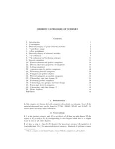 DERIVED CATEGORIES OF SCHEMES  Contents 1. Introduction 2. Conventions 3. Derived category of quasi-coherent modules