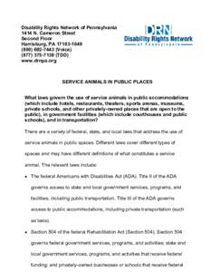 Service animal / Service dog / Americans with Disabilities Act / Law / Health / Section 504 of the Rehabilitation Act / Miniature horse / Psychiatric service dog / Emotional support animal / Assistance dogs / Disability / Special education in the United States