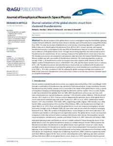 Journal of Geophysical Research: Space Physics RESEARCH ARTICLE[removed]2013JA019593 Key Points: • Clustering algorithms are applied to lightning data to locate