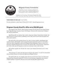 Kingman County /  Kansas / Law enforcement in the United States / Local government in the United States / Sheriffs in the United States