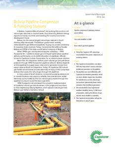 Government/Municipal Oil & Gas Bolivia Pipeline Compressor & Pumping Stations