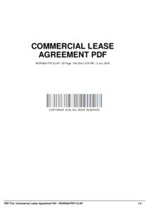 COMMERCIAL LEASE AGREEMENT PDF WORG84-PDF-CLAP | 32 Page | File Size 1,579 KB | -2 Jun, 2016 COPYRIGHT 2016, ALL RIGHT RESERVED