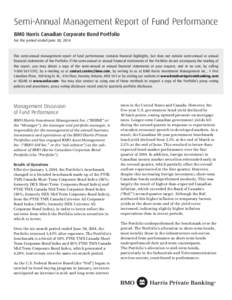 Economics / Financial services / Financial risk / Bank of Montreal / S&P/TSX 60 Index / S&P/TSX Composite Index / BMO Harris Bank / Bond / BMO Nesbitt Burns / Financial economics / Finance / Investment