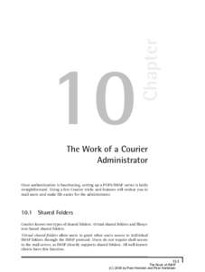 Chapter  10 The Work of a Courier Administrator