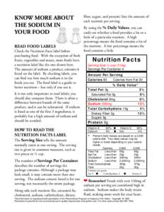 Medicine / Nutrition facts label / HER / Food energy / Haitai / Nutritional rating systems / Food and drink / Nutrition / Health