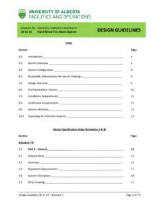 Division 28 Electronic Detection and Alarm[removed]Hard Wired Fire Alarm System DESIGN GUIDELINES
