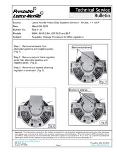 Technical Service Bulletin Source: Leece-Neville Heavy Duty Systems Division - Arcade, NY USA