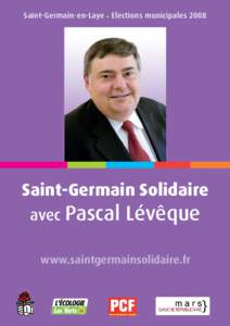 Saint-Germain-en-Laye  Elections municipales[removed]Saint-Germain Solidaire avec Pascal  Lévêque
