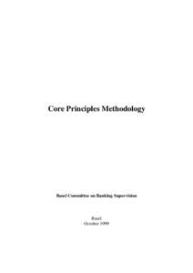 Basel Committee Publications - The Core Principles Methodology - Nov 1999