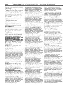 [removed]Federal Register / Vol. 76, No[removed]Friday, April 1, [removed]Rules and Regulations TAO may not be issued to the Office of