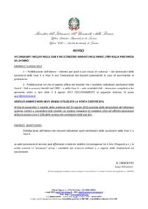 AVVISO ACCETTAZIONE NOMINA