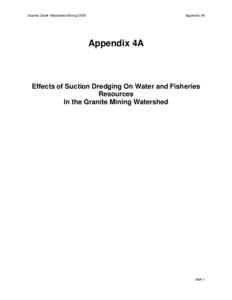 Granite Creek Watershed Mining DEIS  Appendix 4A Appendix 4A