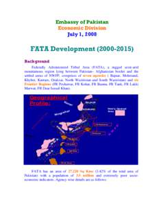 Durand line / Waziristan / Frontier Regions / Agencies of the Federally Administered Tribal Areas / Frontier Region Bannu / FATA Development Authority / North Waziristan / Frontier Region Lakki Marwat / South Waziristan / Administrative units of Pakistan / Federally Administered Tribal Areas / Government of Pakistan