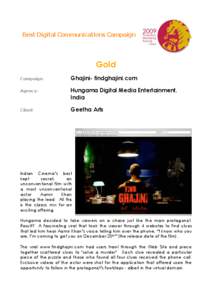 Best Digital Communications Campaign  Gold