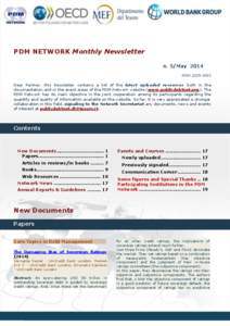 PDM NETWORK Monthly Newsletter n. 5/May 2014 ISSN[removed]Dear Partner, this Newsletter contains a list of the latest uploaded resources both in the documentation and in the event areas of the PDM Network website (www.