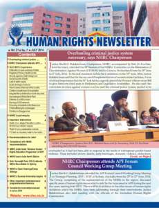 HUMAN RIGHTS NEWSLETTER  Vol. 21 No. 7 JULY 2014