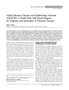 INVITED ARTICLE  SURFING THE WEB Victor L. Yu, Section Editor  Global Infectious Diseases and Epidemiology Network