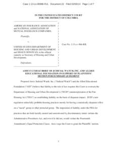 Case 1:13-cv[removed]RJL Document 22 Filed[removed]Page 1 of 7  IN THE UNITED STATES DISTRICT COURT FOR THE DISTRICT OF COLUMBIA ______________________________________ )