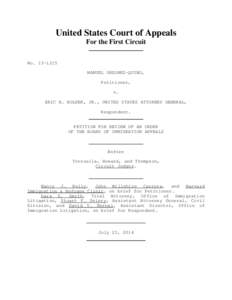 United States Court of Appeals For the First Circuit No[removed]MANUEL ORDONEZ-QUINO, Petitioner, v.