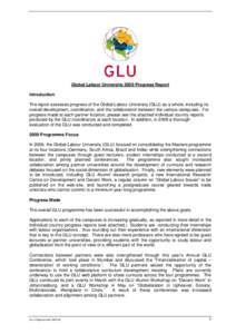 Microsoft Word - GLU Progress report[removed]doc