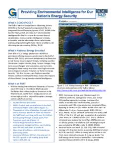 What is GCOOS/IOOS? The Gulf of Mexico Coastal Ocean Observing System (GCOOS) is the Gulf regional component of the U.S. Integrated Ocean Observing System (IOOS). NOAA is the lead for IOOS, which provides 24/7 environmen