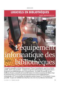 DOSSIER  LOGICIELS EN BIBLIOTHÈQUES OLIVIER DION  MARC MAISONNEUVE