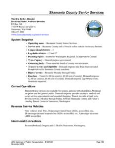 Skamania County Senior Services[removed]Summary of Public Transportation M 3079