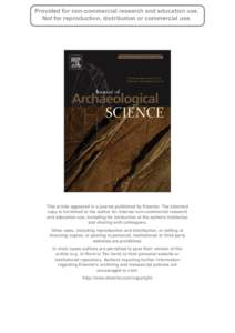 This article appeared in a journal published by Elsevier. The attached copy is furnished to the author for internal non-commercial research and education use, including for instruction at the authors institution and shar