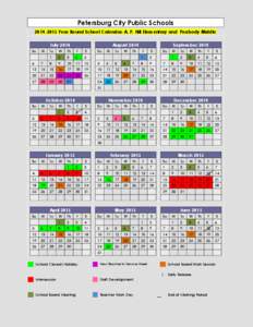 Petersburg City Public Schools[removed]Year Round School Calendar-A. P. Hill Elementary and Peabody Middle July 2014 Su  M