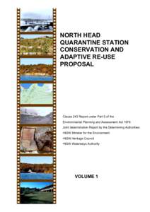 NORTH HEAD QUARANTINE STATION CONSERVATION AND ADAPTIVE RE-USE PROPOSAL
