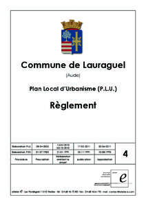 Commune de Lauraguel (Aude) Plan Local d’Urbanisme (P.L.U.)  Règlement