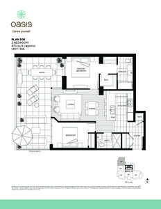 PLAN[removed]BEDROOM 870 sq ft (approx) UNIT: 306  MASTER