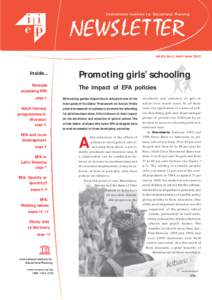 International development / Knowledge / Education For All / Female education / UNESCO International Institute for Educational Planning / Education for All – Fast Track Initiative / Education / Philosophy of education / UNESCO