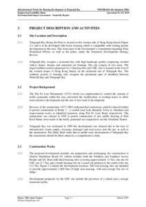 Infrastructural Works for Housing Development at Telegraph Bay Engineering Feasibility Study Environmental Impact Assessment – Final EIA Report TDD HKI&Is Development Office Agreement No CE 92/97