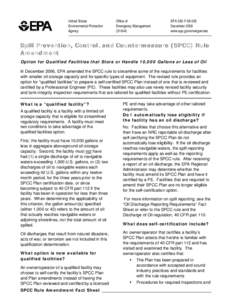 Oil spill / Safety / Environment / Earth / Secondary spill containment / Ocean pollution / United States Environmental Protection Agency / Emergency Planning and Community Right-to-Know Act