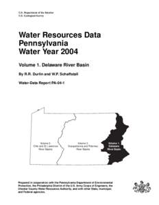 U.S. Department of the Interior U.S. Geological Survey Water Resources Data Pennsylvania Water Year 2004
