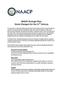 NAACP Strategic Plan overview