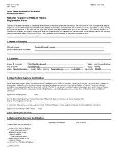 NATIONAL REGISTER FORMS TEMPLATE